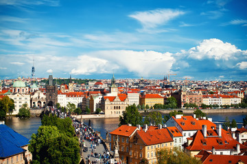 Naklejka na ściany i meble Cityscape of Prague