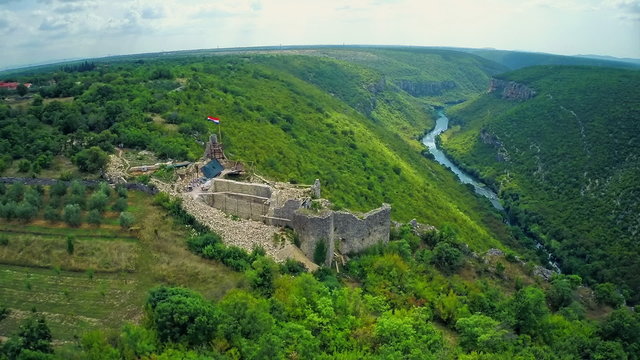 Necven fortress, aerial