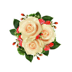 White rose flowers bouquet