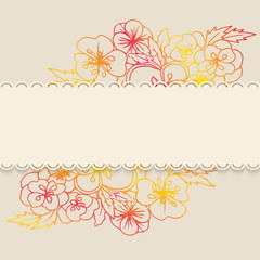 Banner floral ornament