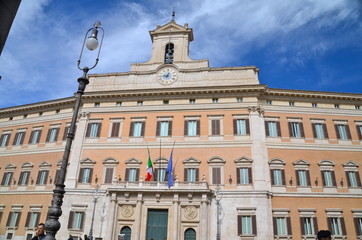 Fototapeta na wymiar Palazzo Montecitorio, Italian Chamber of Deputies