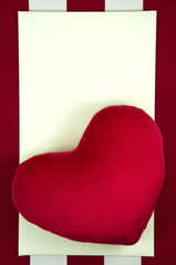Valentines day background with heart and card