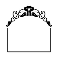 decorative square frame with floral ornament