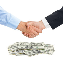 Handshake and money