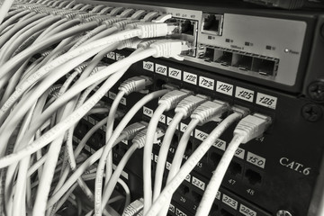 Cables in the router on the local area network