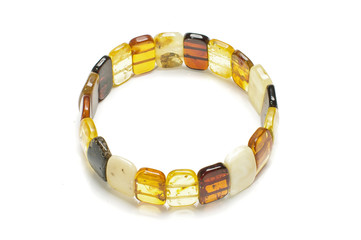 Round amber wrist let isolated