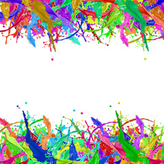 Fototapeta premium Colored splashes in abstract shape