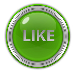 like circular icon on white background