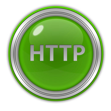 http circular icon on white background