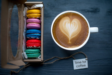 Coffee with macaroons