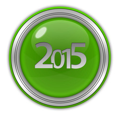 2015  circular icon on white background