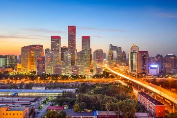 Foto op Canvas Beijing, China CBD Skyline © SeanPavonePhoto