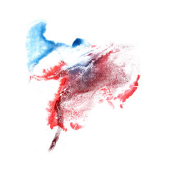 abstract Pink, dark blue drawing stroke ink watercolor brush wat