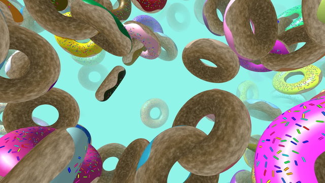 Flying donuts generated 3D video