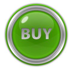 Buy circular icon on white background