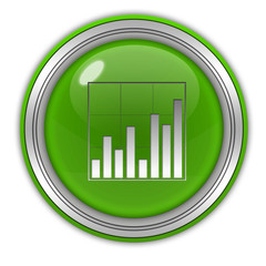 Data analysis circular icon on white background