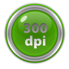 300 dpi circular icon on white background