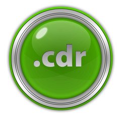 .cdr circular icon on white background