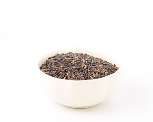 Rice berry on white background