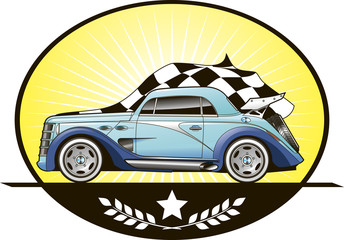 illustration of a retro car vector Classics