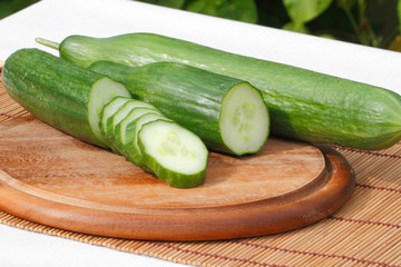 Geschnittene Grüne Gurke