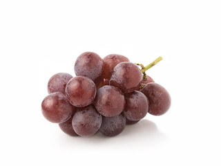 red grape on white background