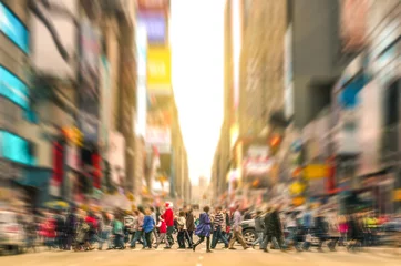 Zelfklevend Fotobehang Mensen lopen op straat van Manhattan - New York City © Mirko Vitali