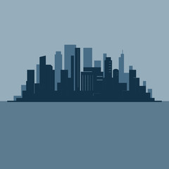 Obraz premium City skyline silhouette