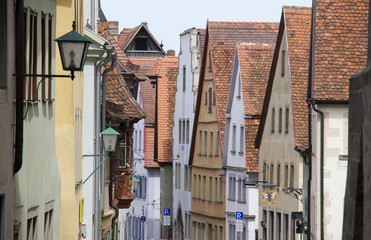 Houses in Rothenburg ob der Tauber Rathaus, Germany