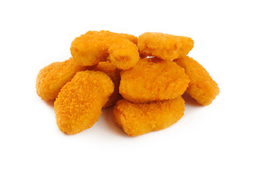 Nuggets isolated on white background