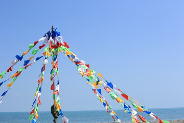 prayer's flag in tibet,china