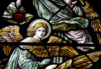 Angel is stained glass