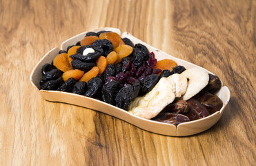 Bowl with dried fruits