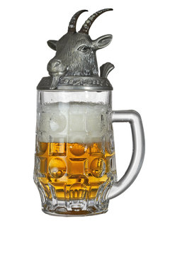 Beer in glass mug