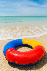 swim ring at the beach