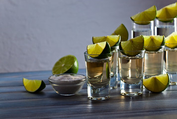 tequila with salt and lime