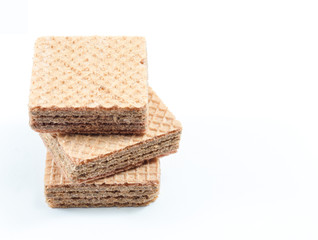Pile of chocolate wafers