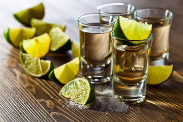 tequila with salt and lime