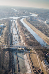 Aerial view of Wroclaw city