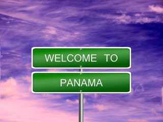 Panama Welcome Travel Sign