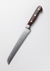 Bread knife isolated on a white background