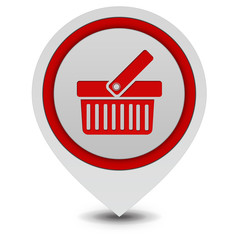 shopping cart pointer icon on white background