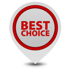 Best choice pointer icon on white background