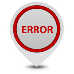 error pointer icon on white background