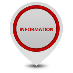 information pointer icon on white background