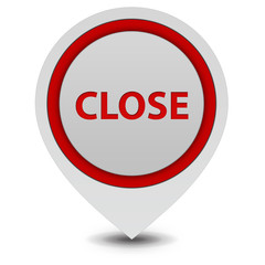 close pointer icon on white background