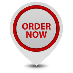Order now pointer icon on white background