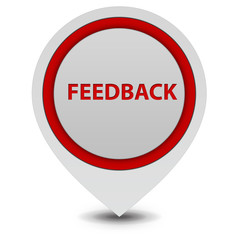 Feedback pointer icon on white background
