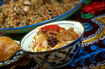 food set  Central Asian cuisine
