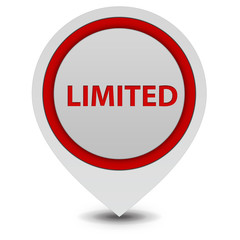 Limited pointer icon on white background